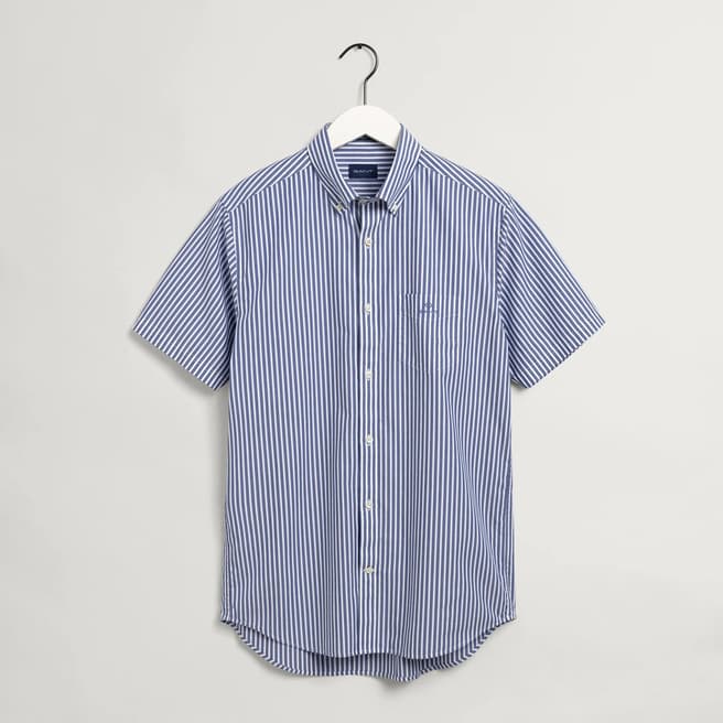 Gant Deep Blue Regular Fit Stripe Shirt