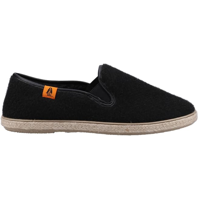 Hush Puppies Black Cosy Recycled Classic Slipper