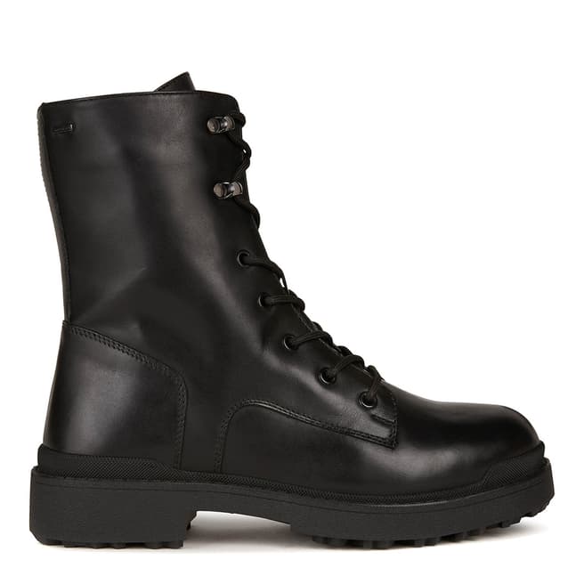 Geox Black Leather Nevegal Ankle Boot