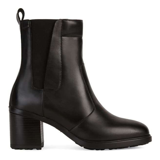 Geox Black Leather Seralise Ankle Boot