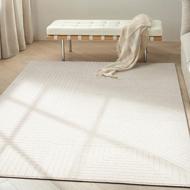 Calvin Klein Balance 221 x 160cm Rug, Ivory Grey