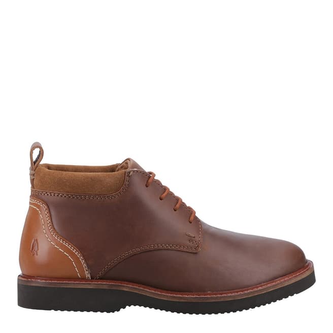 Hush Puppies Brown Wesley Leather Chukka Boots