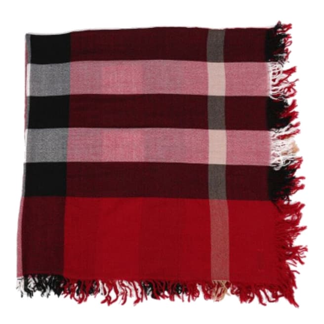 Burberry Burberry Red Check Scarf