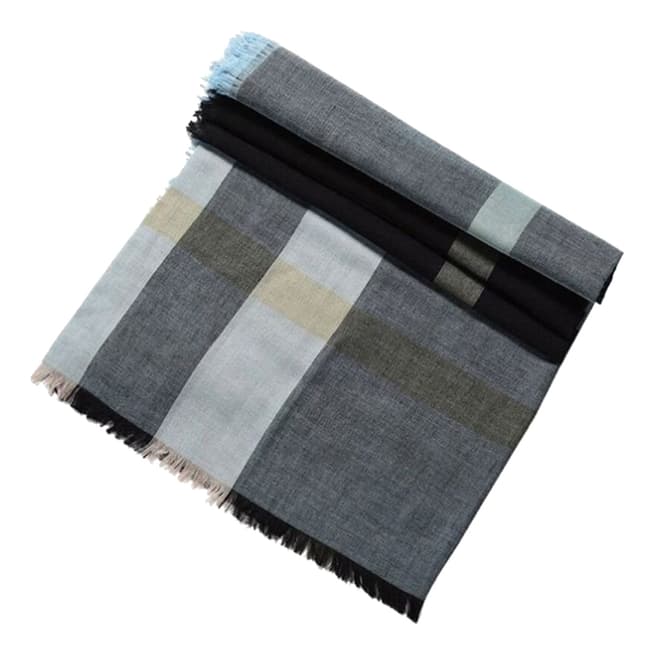 Burberry Slate Blue Burberry Relaxed Mega Check Scarf