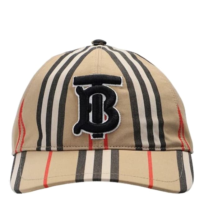 Burberry Beige Burberry Embroidered Canvas Baseball Cap