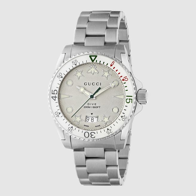 Gucci Dive Watch 40mm in Grey Stainless Steel 