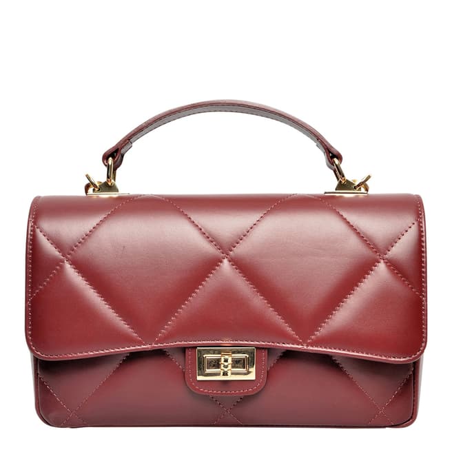 Carla Ferreri Red Italian Leather Crossbody Bag