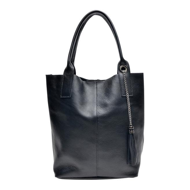 Carla ferreri black sales leather shoulder bag