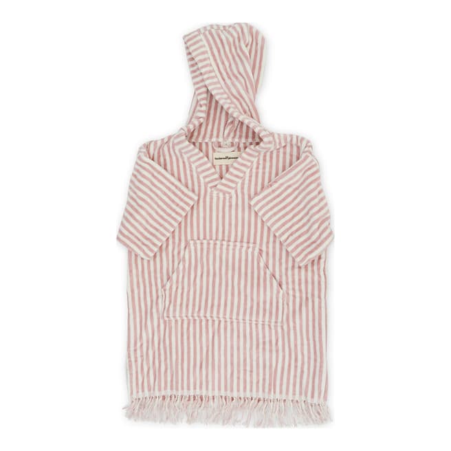 Business & Pleasure Co The Kids Poncho, Ages 4-7 Laurens Pink Stripe