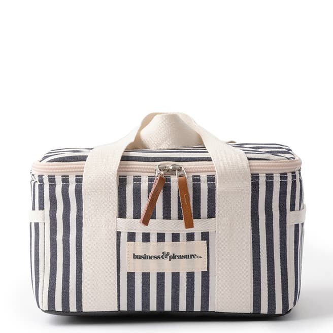 Business & Pleasure Co The Mini Cooler Bag, Laurens Navy Stripe