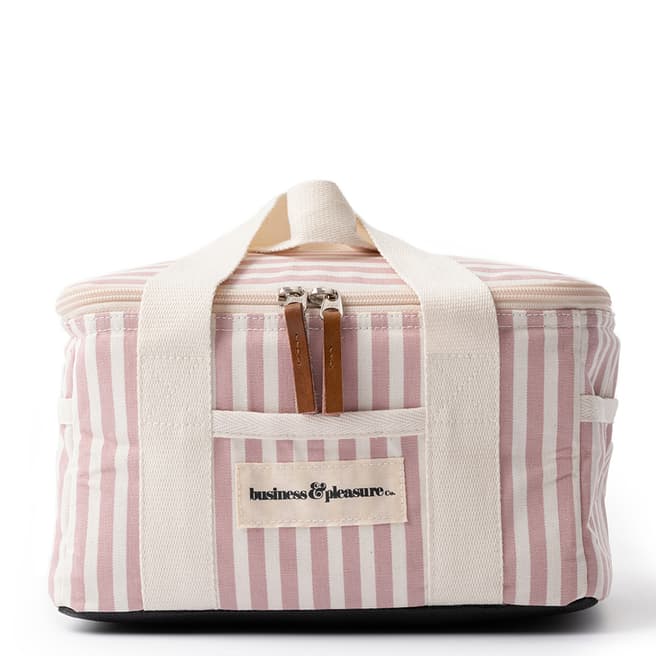 Business & Pleasure Co The Mini Cooler Bag, Laurens Pink Stripe