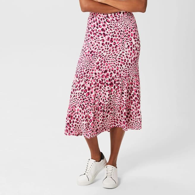 Hobbs London Pink Cici Printed Skirt