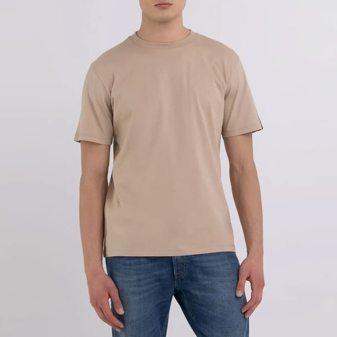 Replay Taupe Cotton T-Shirt