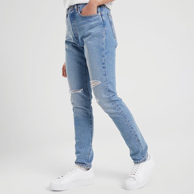 Levi's Blue 501® Skinny Distressed Jeans