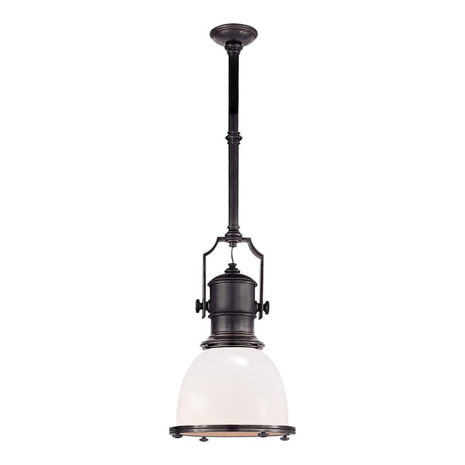 Chapman & Myers for Visual Comfort & Co. Country Industrial Pendant in Bronze