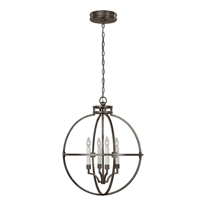 Chapman & Myers for Visual Comfort & Co. Lexie 24" Globe Lantern in Bronze