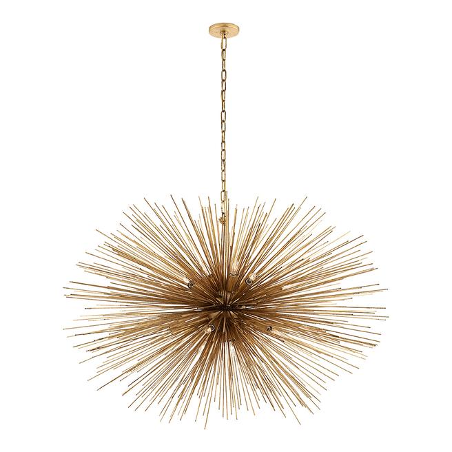 Kelly Wearstler for Visual Comfort & Co. Strada Large Oval Pendant in Gild