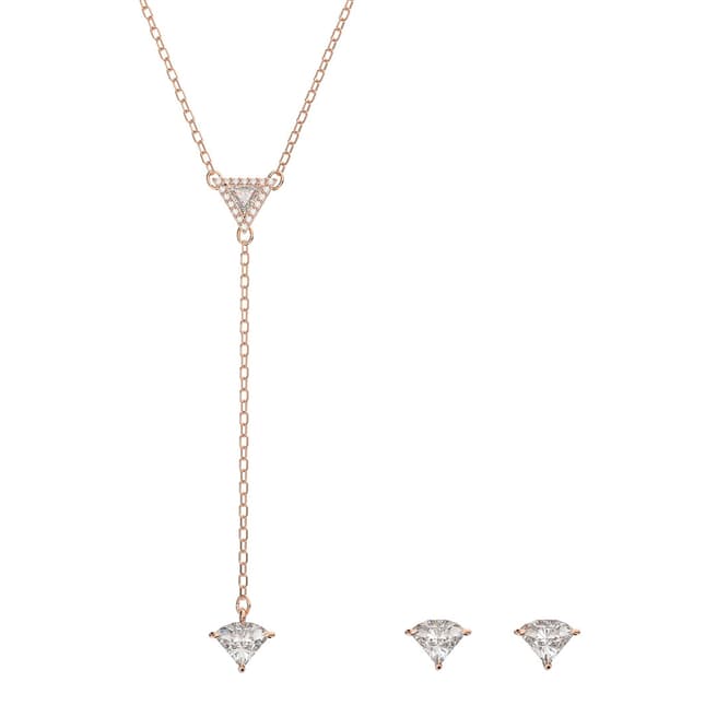 SWAROVSKI White Ortyx Earrings And Necklace Set