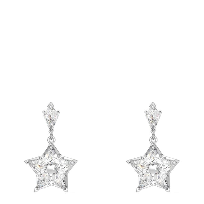 SWAROVSKI White Stella Star Pierced Earrings