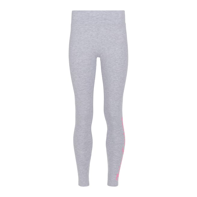 Juicy Couture Girl's Grey Cotton Branded Leggings