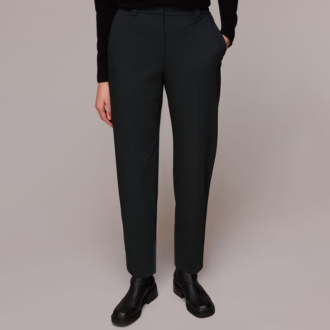 WHISTLES Black Lucie Cigarette Trousers