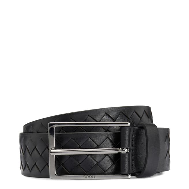 BOSS Black Carmello Leather Belt