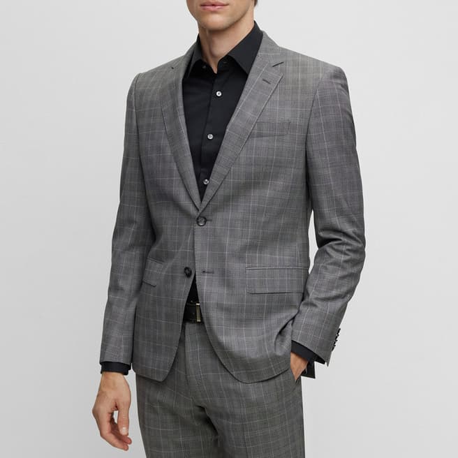 BOSS Grey Huge Wool 2 Piece Suit