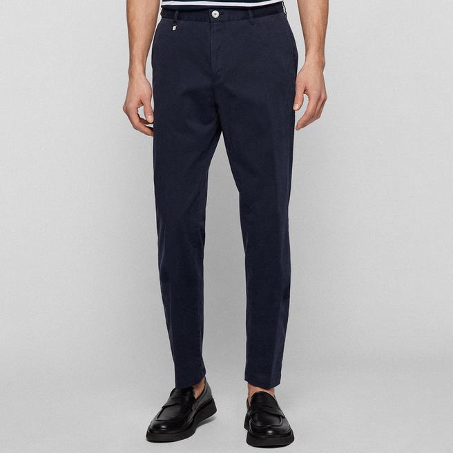 BOSS Dark Blue Genius Slim Stretch Chinos