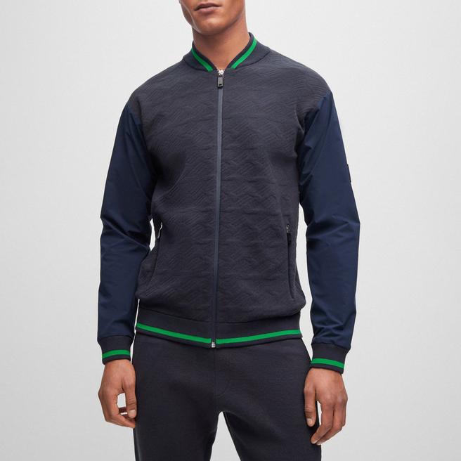 BOSS Navy Tarlo Zipped Sweatshirt