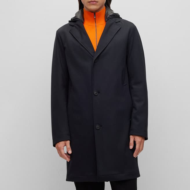 BOSS Black Cam Hooded Coat