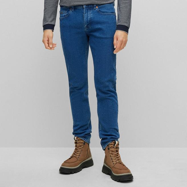 BOSS Mid Blue Delaware Slim Stretch Jeans