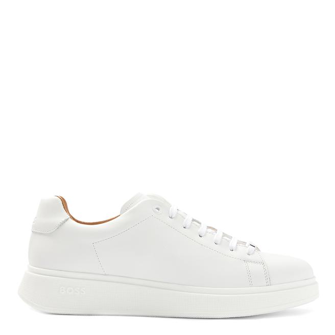 BOSS White Bulton Runn Trainers