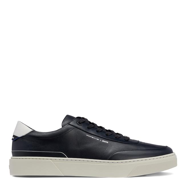 BOSS Blue Gary Tenn Leather Trainers