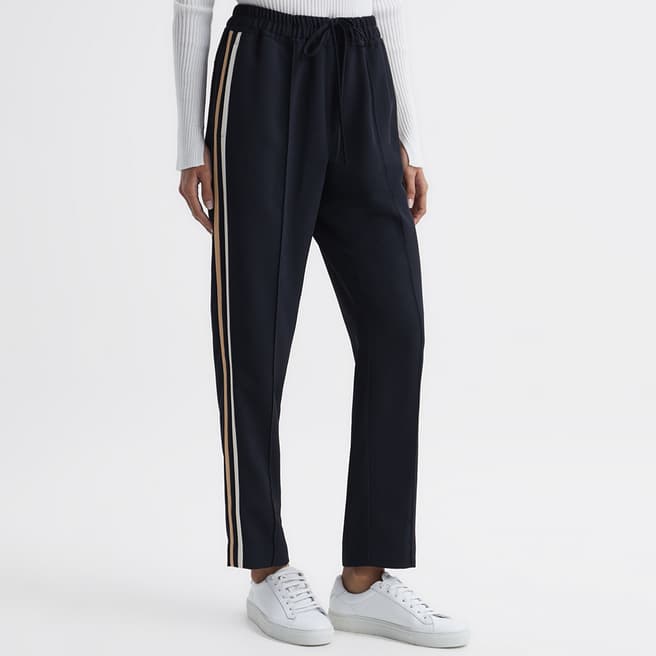 Reiss Navy Petite Odell Tapered Trousers