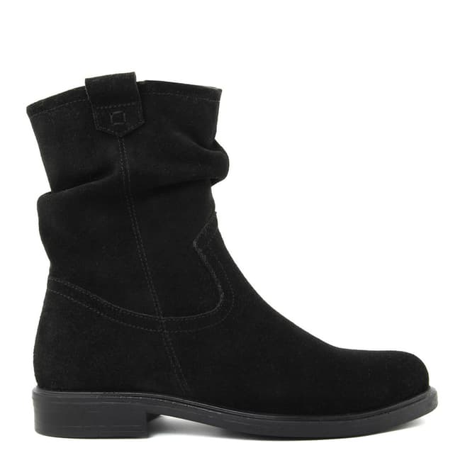 Bluetag Black Suede Ankle Boot