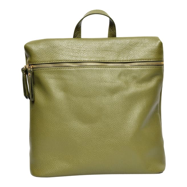 Renata Corsi Green Leather Backpack
