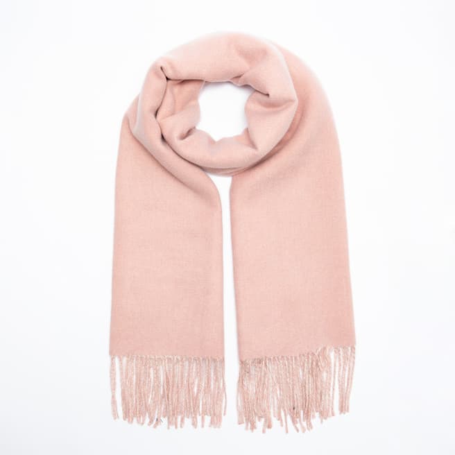 Laycuna London Pink Cashmere Blend Scarf