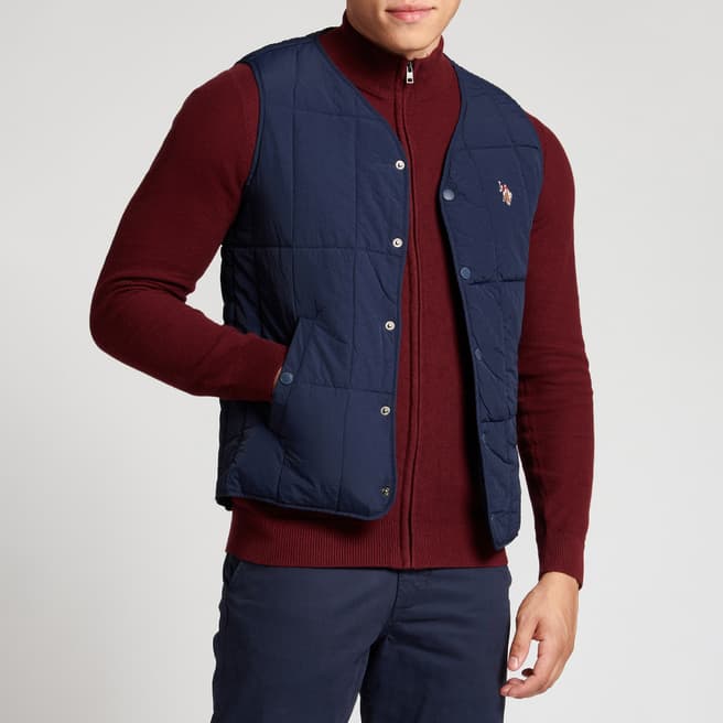 U.S. Polo Assn. Navy Quilted Gilet