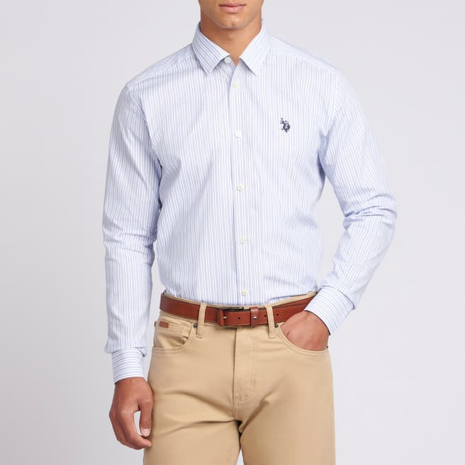 U.S. Polo Assn. Blue Striped Cotton Shirt