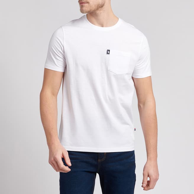 U.S. Polo Assn. White Chest Pocket Cotton T-Shirt