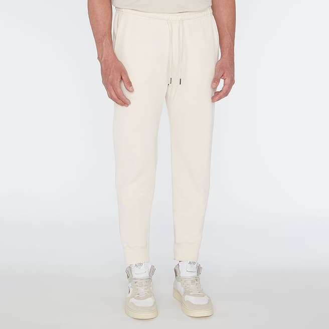 7 For All Mankind Ecru Drawstring Cotton Joggers