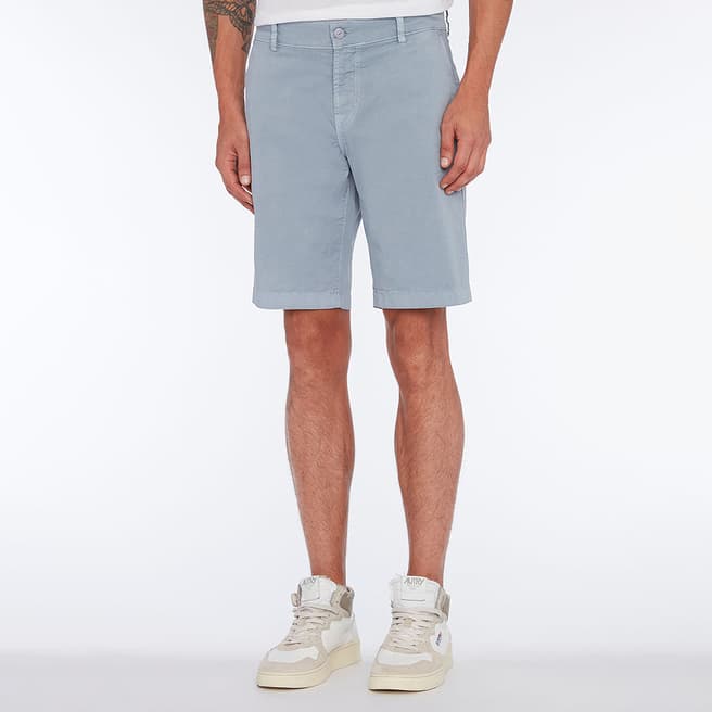 7 For All Mankind Light Blue Cotton Blend Chino Shorts