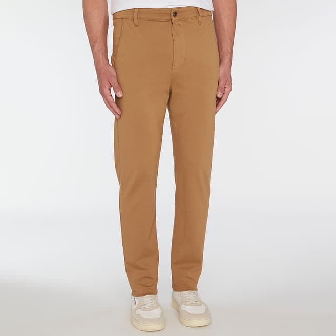 7 For All Mankind Tan Straight Chino Trousers