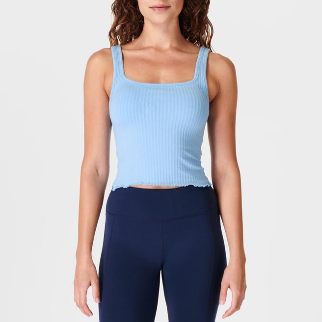 Sweaty Betty Blue  Mindful Seamless Bra Tank Top