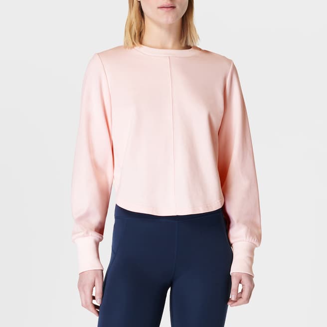 Sweaty Betty Pink Refine Ruched Pullover