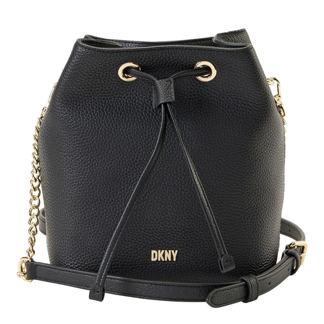 DKNY Black Gold Frankie Bucket Bag