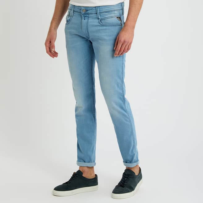 Replay Blue Wash Anbass Slim Stretch Jeans