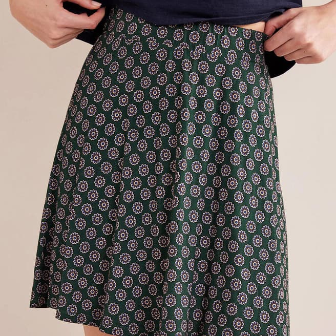 Boden Green Jersey Wrap Mini Skirt