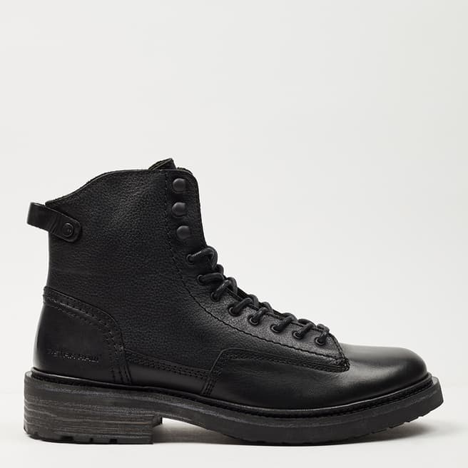 G-Star Black Leather Lace Up Boots