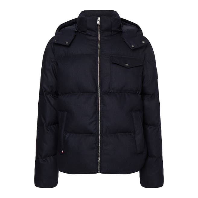Tommy Hilfiger Navy Quilted Hooded Jacket